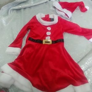 Santa clause dress 2-4y